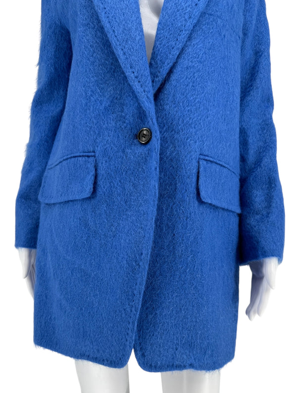 Max Mara Mohair Cobalt Blue Blazer New w/ Tags - Size 6