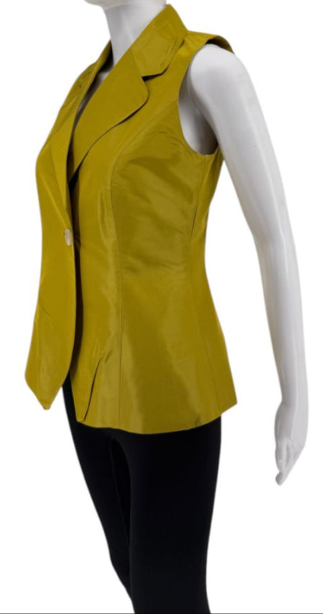Pauw Amsterdam 2-Piece Silk Peplum Vest & Convertible Wrap – Size 36
