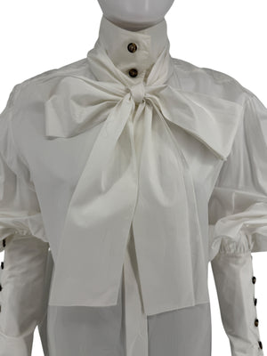 Chanel Pre Fall 2013 "Edinburgh Collection" Bow Poplin Shirt