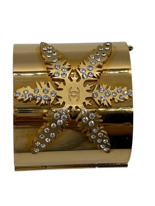 Chanel Snowflake Autumn 2001 Cuff Bangle Bracelet #2