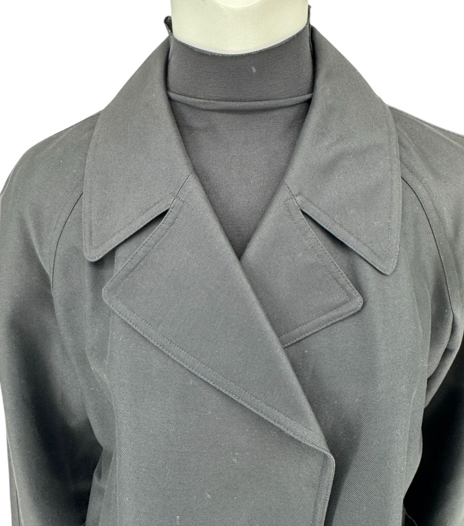 Anne Klein Charcoal Gray Open-Front Jacket – Size Small