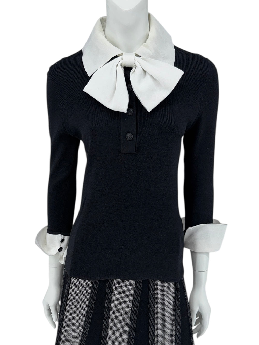 Chanel Sweater With Removable Bow - Size 42