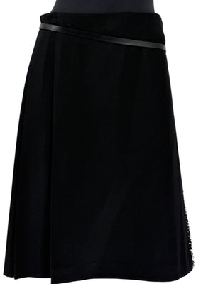 Burberry London Black Wool Kilt Skirt – Size US 12