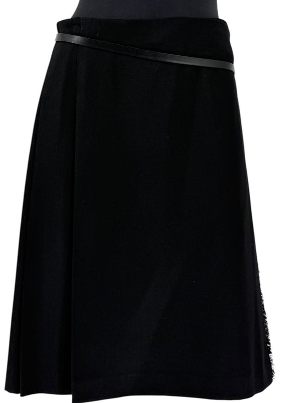 Burberry London Black Wool Kilt Skirt – Size US 12