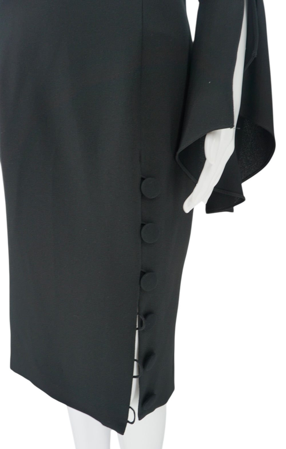 Prabal Gurung Black Bell Sleeve Button Detail Dress – Size 12 (New with Tags)