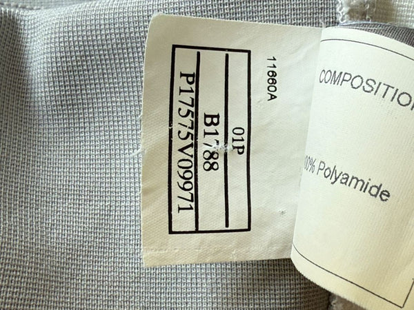 Chanel Two-Tone Grey & Cream Logo Tee – Size FR 42 (US 8)