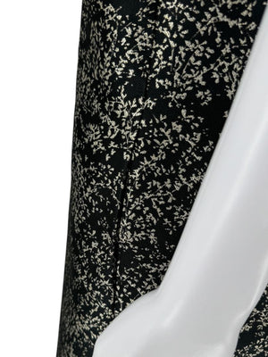 Pamella Roland Metallic Jacquard Sleeveless Dress with Beaded Neckline