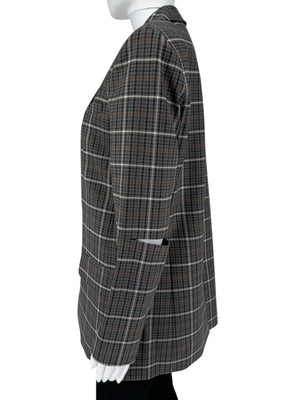 Tibi Oversized Check Blazer with Slit Sleeves - Size 8
