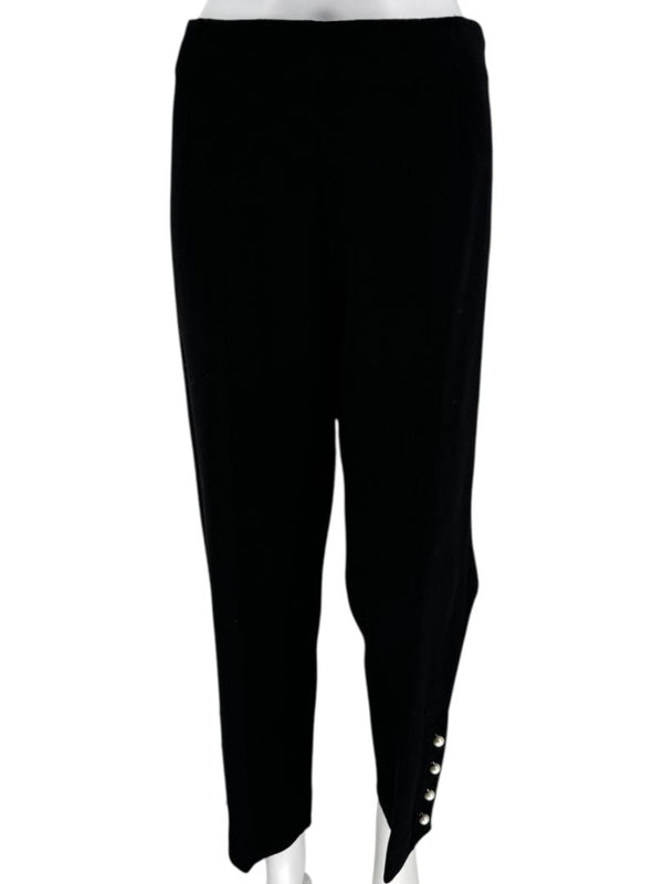 Lela Rose Pearl-Trim Ankle Pants – Black - Size 10