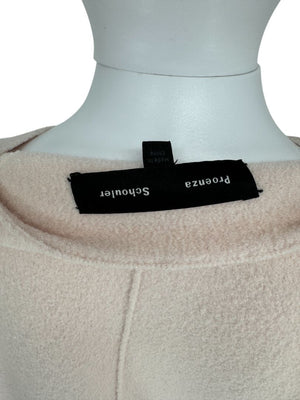 Proenza Schouler Pale Pink Double-Breasted Wool Coat - Small