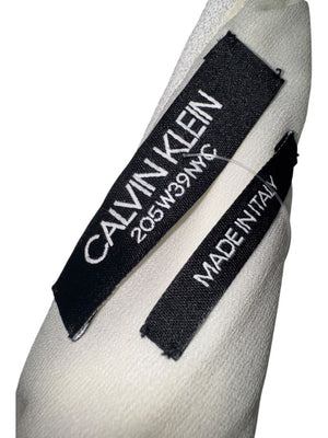 Calvin Klein 205W39NYC Ivory Asymmetrical Drape Top - Size US 8