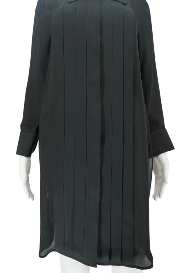 Khaite Pleated Silk Tunic Shirt