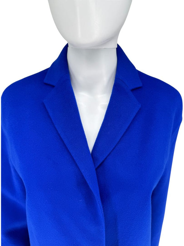 Akris Electric Blue Cashmere Coat - Size 6