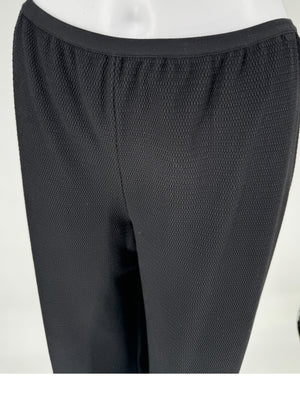 Alaïa Black Piqué Knit Wide-Leg Pants - Size 42