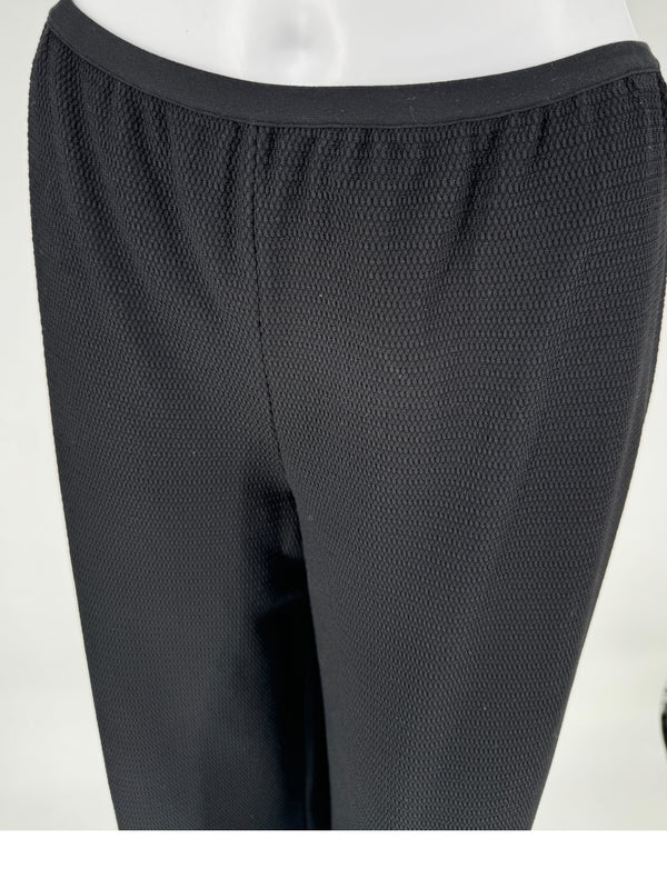 Alaïa Black Piqué Knit Wide-Leg Pants - Size 42