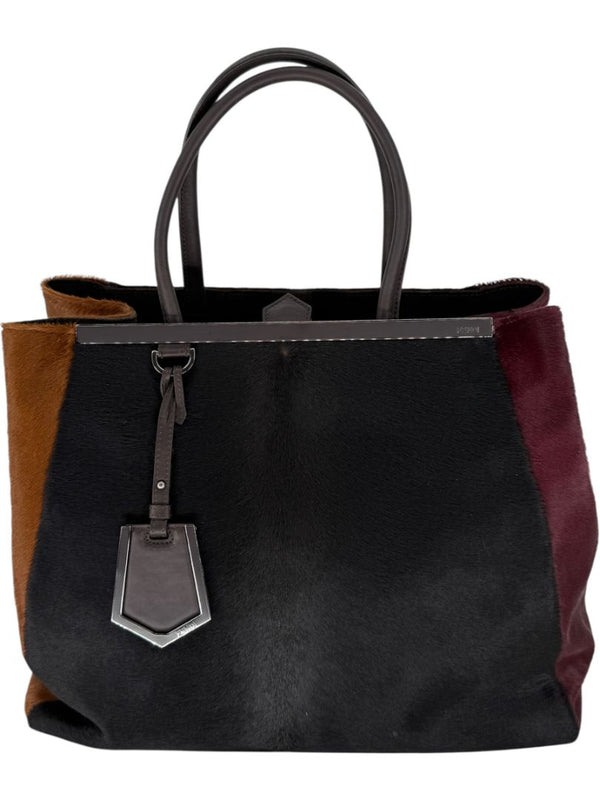 Fendi 2Jours Large Pony Hair Tote – Tricolor Calf Hair & Leather