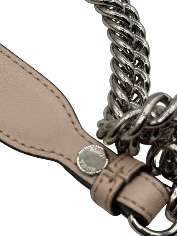 Fendi “Kan I” Small Scalloped Pearl Stud Shoulder Bag