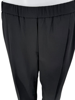 Brunello Cucinelli Black Tapered Pull-On Trousers with Side Pockets – Size US 8