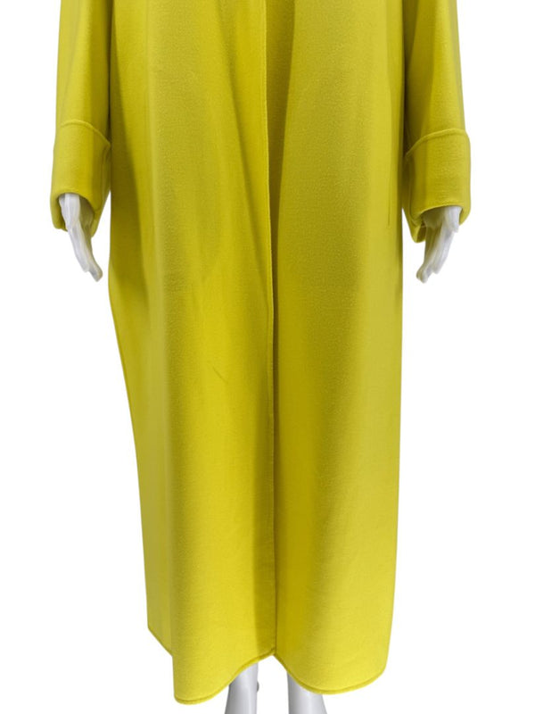 Agnona Yellow Side Slit coat with pockets cuffed - IT 38
