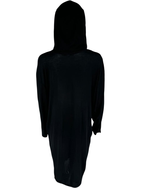 Acne Studios 'Frost Fluid' Black Viscose Hooded Dress – Size M