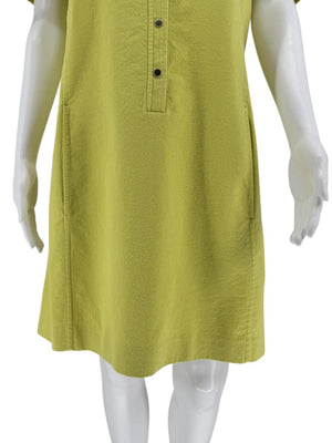 A-K-R-I-S- Lime Snap-Front Polo Dress - Size 10