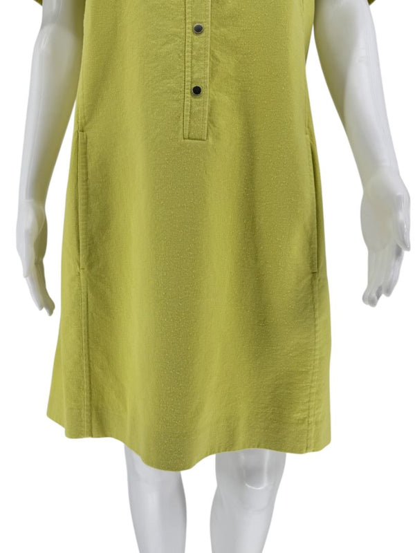 A-K-R-I-S- Lime Snap-Front Polo Dress - Size 10