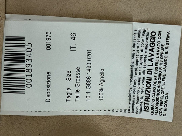 Piazza Sempione Blush Lamb Leather Moto Jacket – Size IT 46