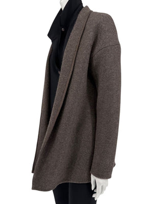 Peter Cohen Taupe Open-Front Cashmere Jacket – Size S