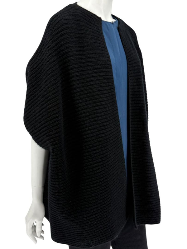 Michael Kors Black Cashmere Cape Cardigan - Size L