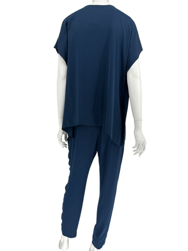 Loro Piana Blue Silk-Blend Lounge Set – Size 46