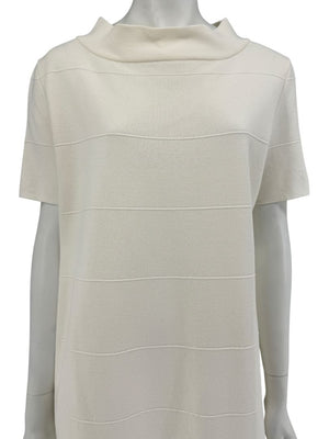 Max Mara Ivory Textured Knit Shift Dress – Size L