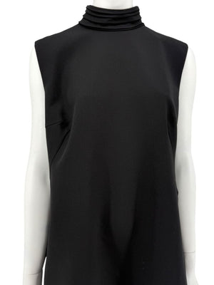 Loro Piana Black Virgin Wool Sleeveless Mini Dress – Size IT 46