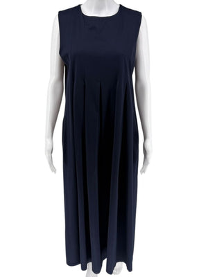 Weekend Max Mara Navy Jersey Pleated Midi Dress – Size L
