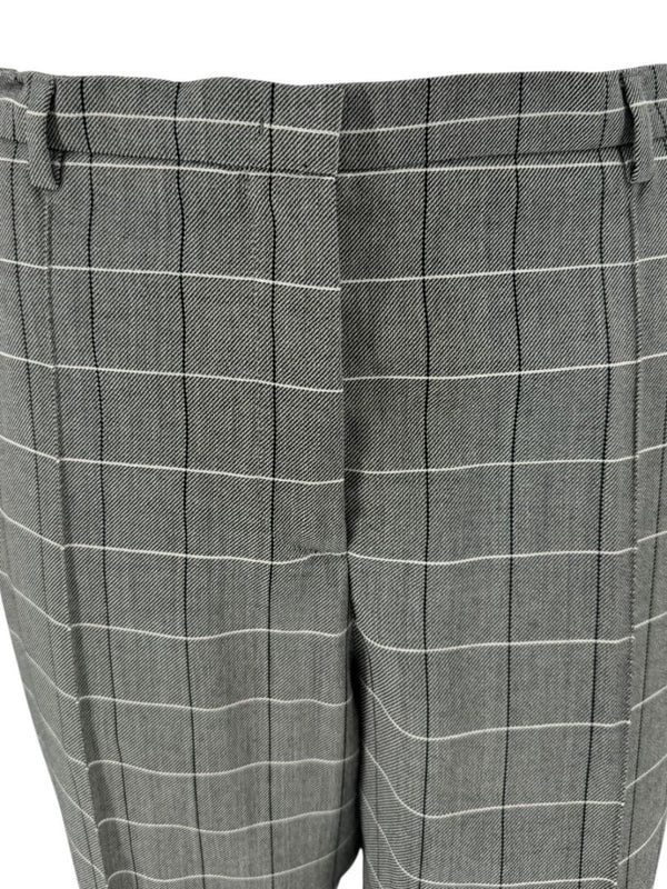 A-K-R-I-S Punto Grey Windowpane Wool Pantsuit – Jacket Size 8, Pants Size 10