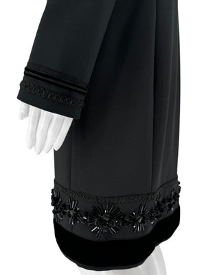 Pamella Roland Black Embellished Hem Dress – Large
