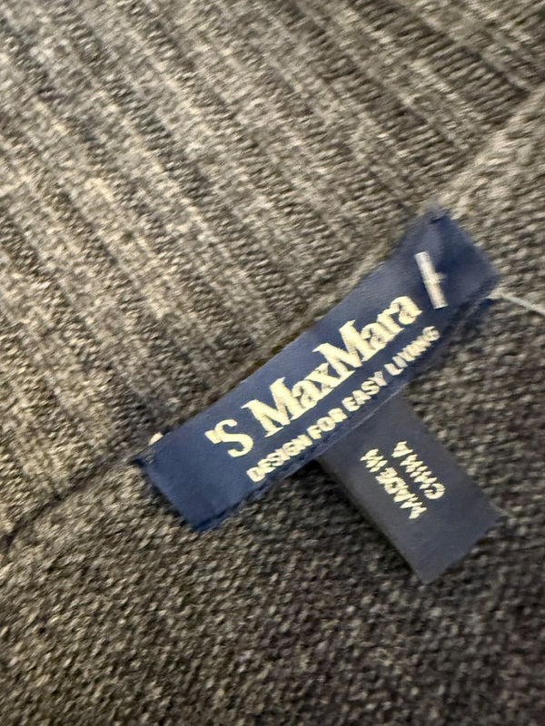 S MaxMara Charcoal Wool-Cashmere Turtleneck Sweater – Size S