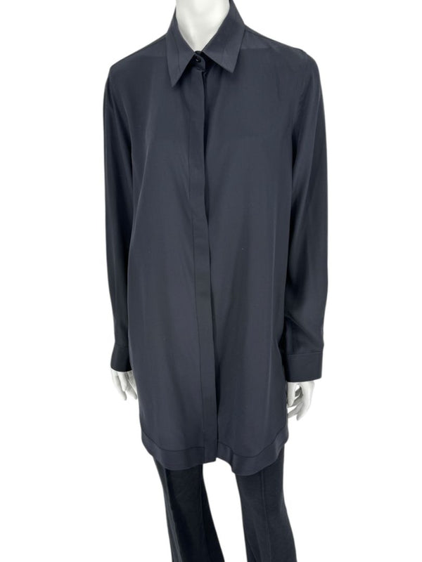 Givenchy Black Silk Tunic Shirt Dress – Size FR 42 (Fits Like M/L)