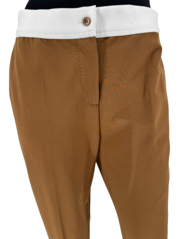 Max Mara Camel Wool Tapered Trousers – Size IT 42