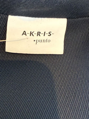 Akris Punto Navy Virgin Wool Short-Sleeve Coat – Size US 8