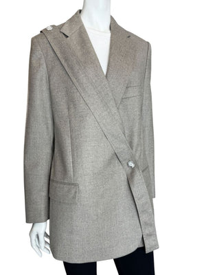 Stella McCartney Grey Wool Structured Blazer – Size IT 40