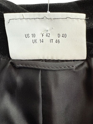 Akris Punto Black Velvet Single-Breasted Blazer – Size 10