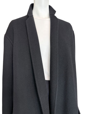 Céline 100% Cashmere Long Black Coat – Size FR 36