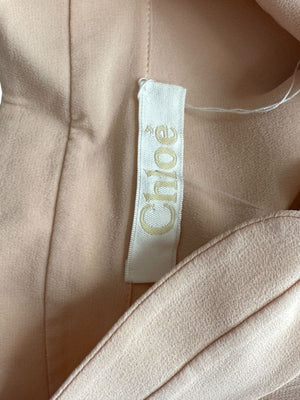 Chloé Soft Pink Silk High Neck Blouse – FR 40 (US 8)