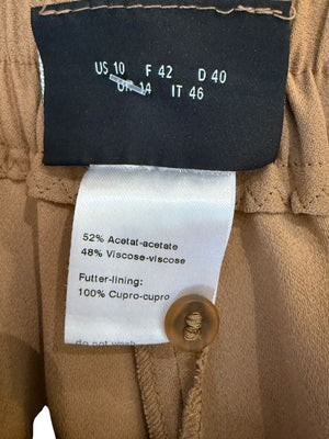 Akris Camel Cropped Trousers – Size US 10 / IT 46