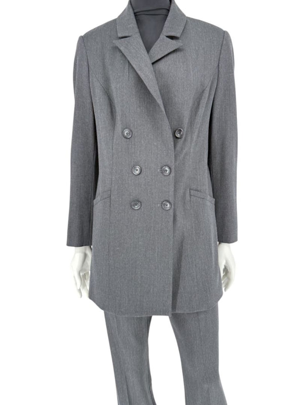 Pamella Roland Charcoal Grey Tailored Pantsuit – Large