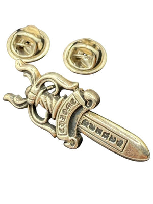 Chrome Hearts Dagger Pin – Sterling Silver – 1.6” x 0.6”