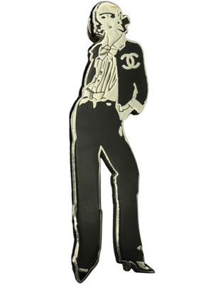 Chanel Black & Silver Silhouette Brooch – Spring 2003