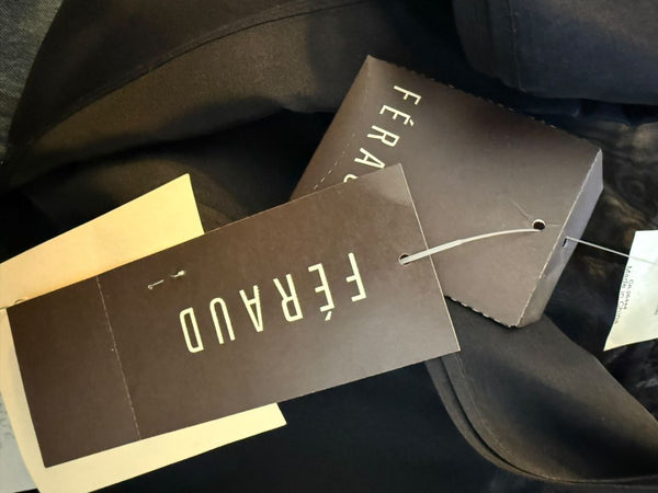 Féraud Paris Navy Silk Organza Ruffle Blouse – FR 44 - NWT