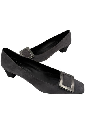 Roger Vivier “Belle Vivier” Grey Suede Pumps – Size 41