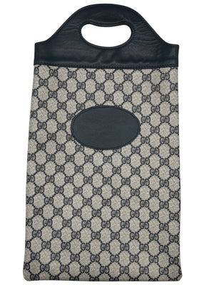 Gucci Vintage GG Canvas &  Leather Champagne Bottle Carrier – Made in Italy